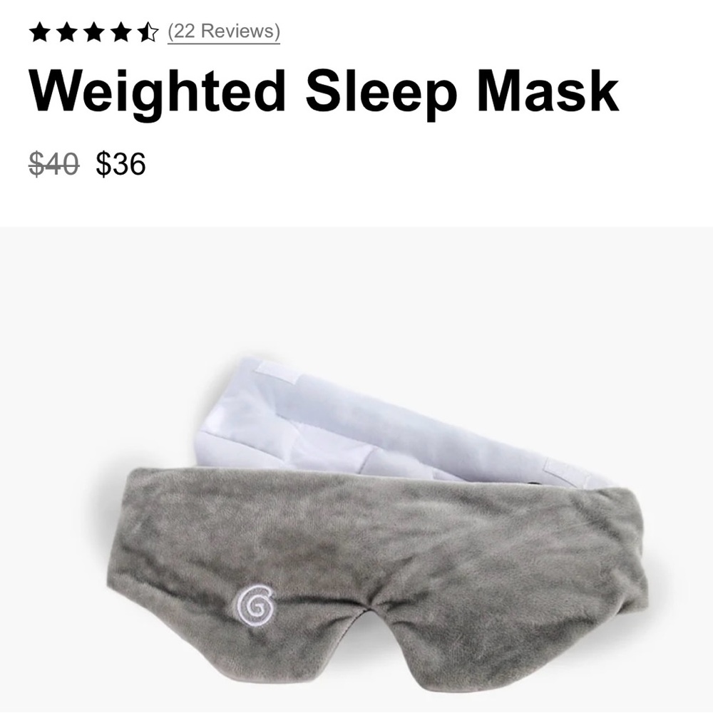 *NWOT* Weighted Sleep Mask